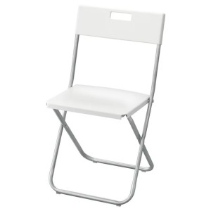 IKEA GUNDE Krzesło składane biały