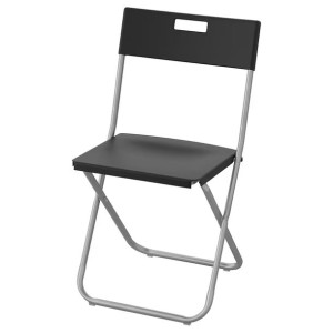 IKEA GUNDE Krzesło składane czarny