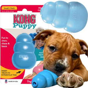KONG PUPPY ZABAWKA GRYZAK DLA SZCZENIAKA niebieski