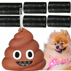 Woreczki Na Odchody Kupy + Zabawne Etui Poop Emoji