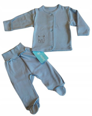 KOMPLET NIEMOWLĘCY kaftanik, półśpiochy r.62