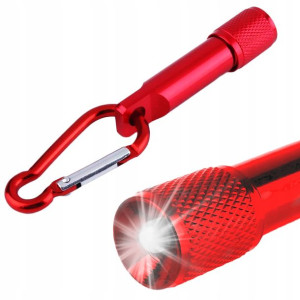 Brelok Karabińczyk Latarka Lampka Led Red Lr41