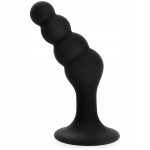 Kulkowy Korek Analny Wygięty Sex Plug Z Przyssawką
