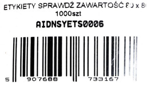 Etykiety Sprawdź Zawartość 1000szt Mocnyklej 80x80