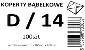 Koperty Bąbelkowe Powietrzne E15 220x260 100szt