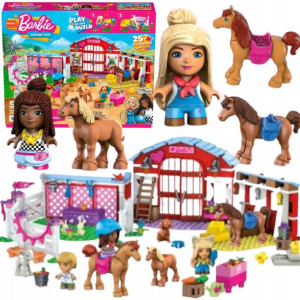 Barbie W Stajni Kucyk Koń Konie Jazda Konna Klocki