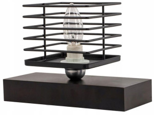 Lampka Nocna Stołowa Industrialna Druciana Czarna