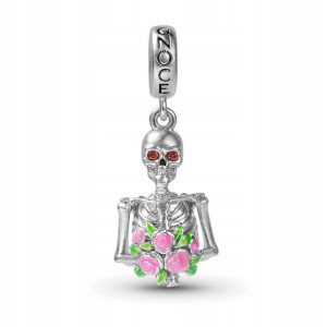 GNOCE - Zawieszka Human Skeleton Holding Flowers