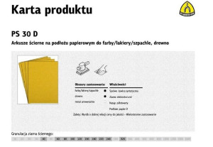 Klingspor Arkusze Ścierne Na Podłożu Papierowym 230mm X 280mm Ps30d Gr.120