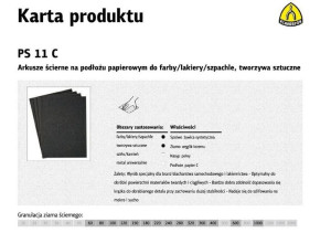 Klingspor Arkusze Ścierne Na Podłożu Papierowym 230mm X 280mm Ps11c Na Mokr