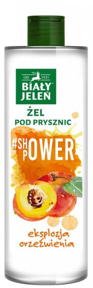 Biały Jeleń Shower Power Żel pod prysznic orzeźwiający - Brzoskwinia 400ml