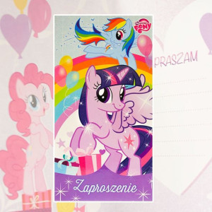 Zaproszenie na urodziny My Little Pony Hasbro V0165