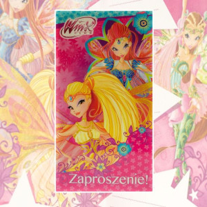 Zaproszenie na urodziny Winx Club V0183