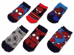 6-pak Skarpetki stopki Spider-Man Marvel. 31-34
