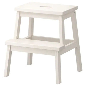 IKEA BEKVAM Taboret ze schodkiem  biały  50 cm