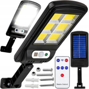 Lampa SOLARNA 400W Czujnik RUCHU ZMIERZCHU + PILOT