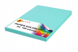 Papier kolorowy A4 120g niebieski lazurowy 100 ark