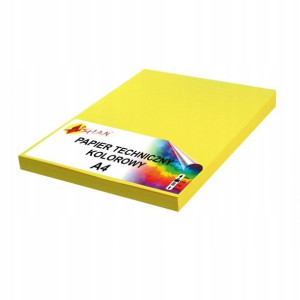 Papier techniczny A4 160g żółty intensywny 50 ark