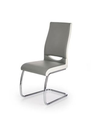K259 krzesło popiel / biały krzesło do salonu lub jadalni chrom