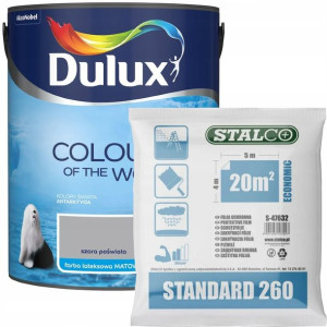 Dulux Kolory Świata Farba Szara Poświata 5L+GRATIS