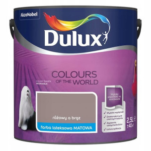 Dulux Kolory Świata Farba Różowy a Brąz Mat 2,5L