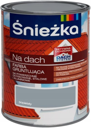 Śnieżka Farba Na Dach Gruntująca Popielaty 0,75l