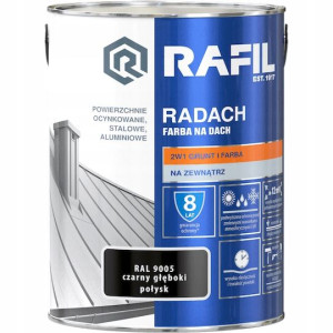 Rafil Radach Farba Czarny Głęboki Połysk 5l