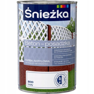 Śnieżka Beton Posadzka Farba Akrylowa Biała 1l