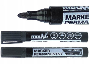 Marker Permanentny Czarny Wodoodporny Niezmywalny