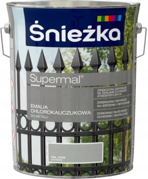 Śnieżka Emalia Chlorokauczuk Popielaty Połysk 5l