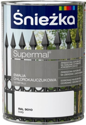 Śnieżka Chlorokauczuk Biały Ral9010 Połysk 0,9l