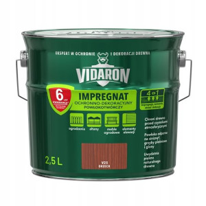 Vidaron Impregnat Do Drewna Ochronny Orzech 2,5l