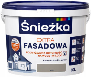 Farba Śnieżka Extra Fasadowa Do Elewacji Szary 10l