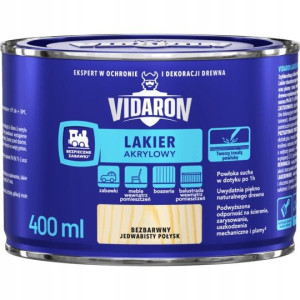 Vidaron Lakier Akrylowy Do Drewna Bezbarwny 0,4l