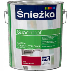 Śnieżka Supermal Farba Olejno-ftalowa Czerwony 10l