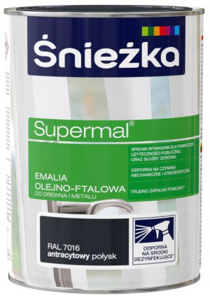 Śnieżka Supermal Olejno-ftalowa Antracytowy 0,8l