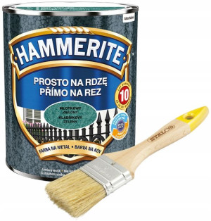 Hammerite Na Rdzę Młotkowy Zielony 0,7l + Gratis