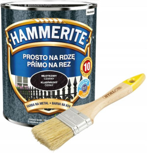 Hammerite Na Rdzę Młotkowy Czarny 0,7l + Gratis