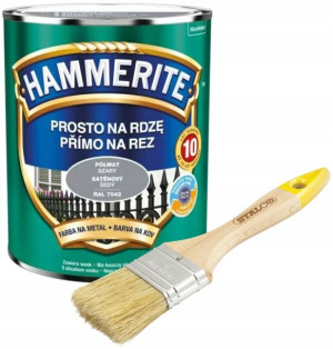 Hammerite Na Rdzę Półmatowy Szary 0,7l + Gratis