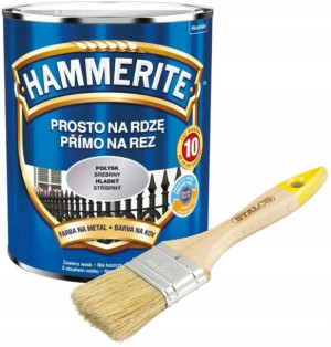 Hammerite Na Rdze Połysk Srebrny 0,7l + Gratis