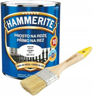 Hammerite Na Rdzę Połysk Biały 0,7l + Gratis