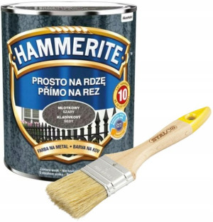 Hammerite Na Rdzę Młotkowy Szary 0,7l + Gratis