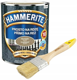 Hammerite Na Rdzę Młotkowy Złoty 0,7l + Gratis