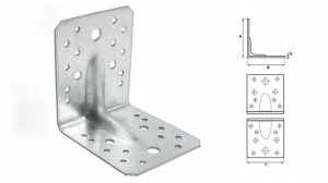 Kątownik Ciesielski Wzmacniany 70x70x55mm 1 Szt