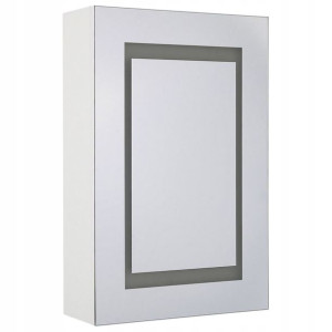 Szafka łazienkowa wisząca z lustrem LED 40 x 60 cm