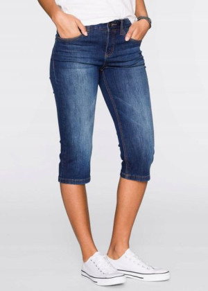 Bonprix Elastyczne Spodnie Rybaczki 3/4 Ze Stretchem Jeansy 50-52 909054