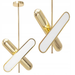 Lampa Sufitowa Wisząca Nowoczesna Gold Led Złota