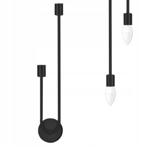Lampa Ścienna Kinkiet Czarny Nowoczesny Black Mat