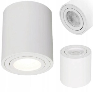 Lampa Spot Reflektor Plafon Metal Biały Gu10