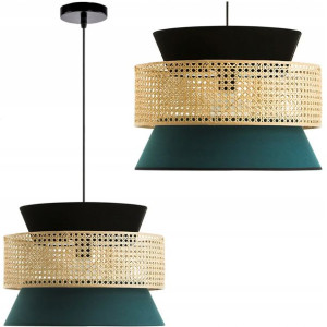 Lampa Wisząca Ażurowa Boho Butelkowa Zieleń E27